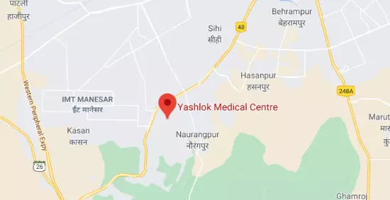 Google Map of Yashlok Hospital Manesar